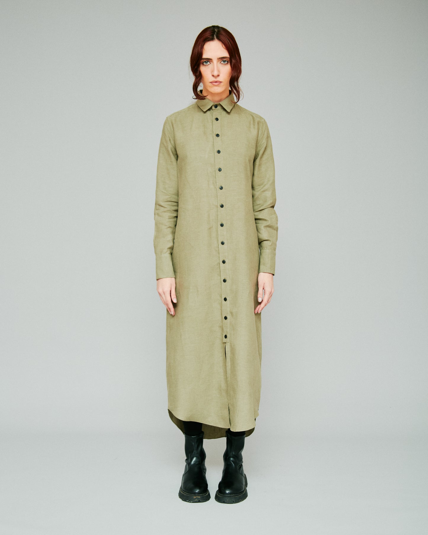 Chemise Longue Linho Oliva
