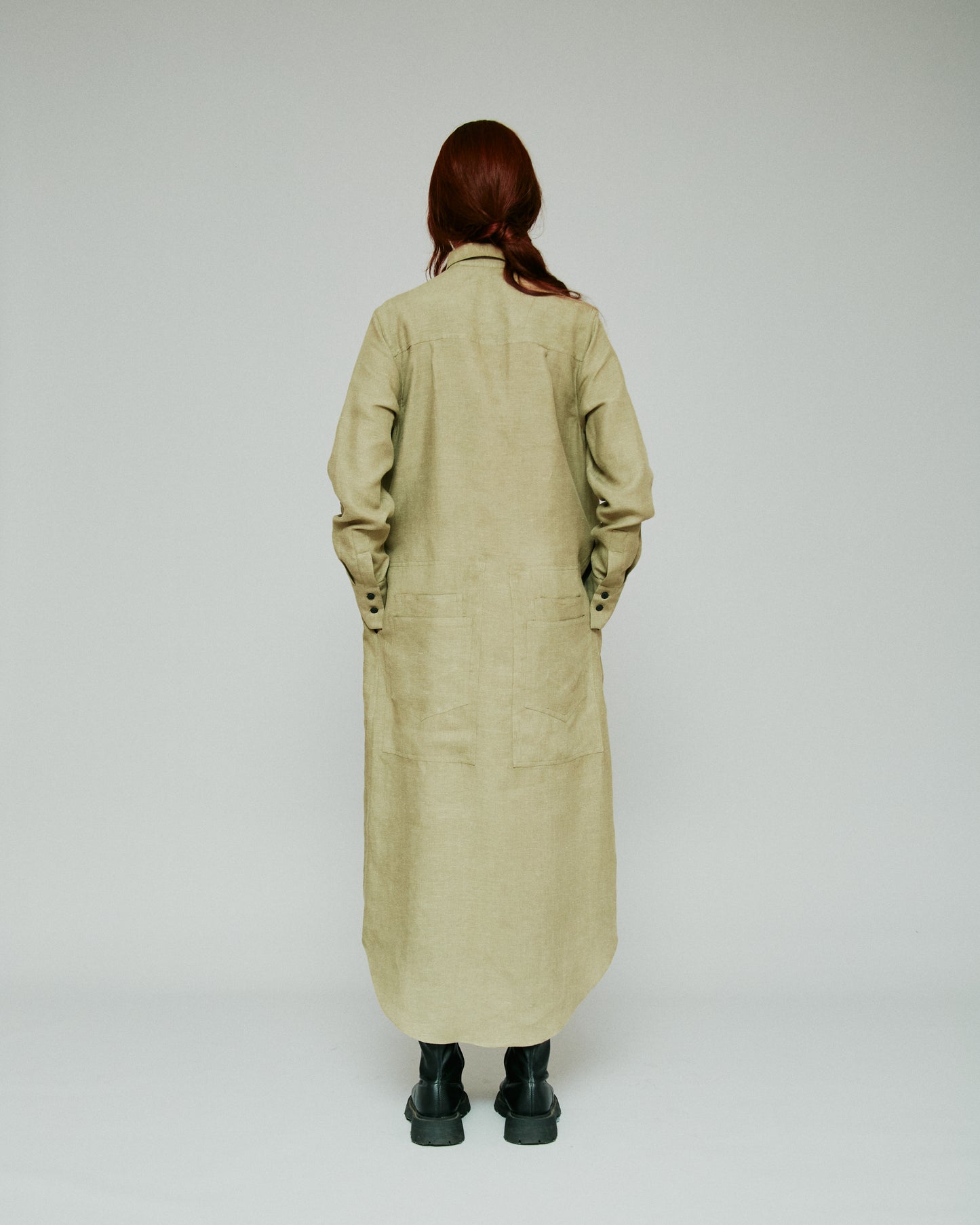 Chemise Longue Linho Oliva