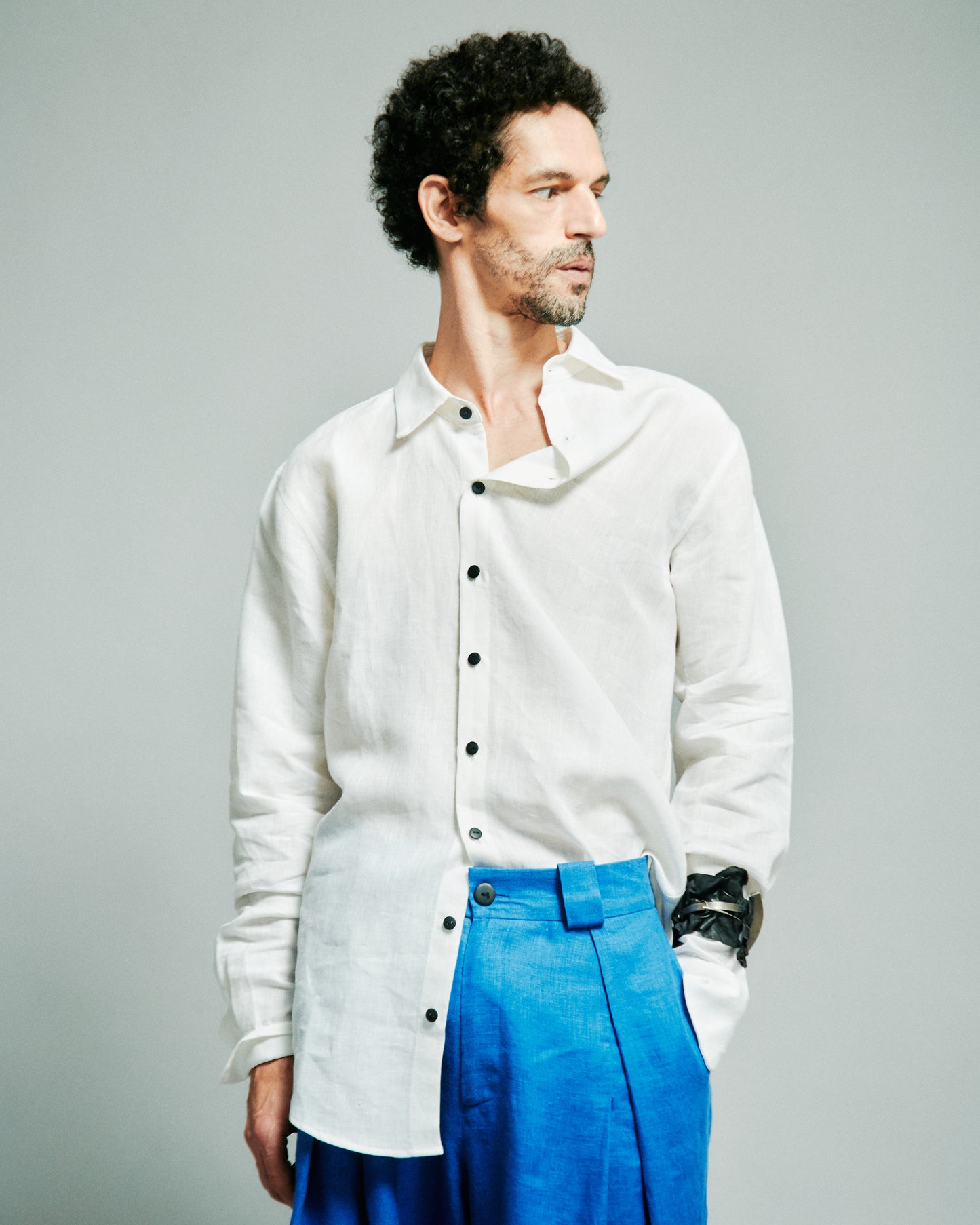 Camisa Slim ML Linho Branco
